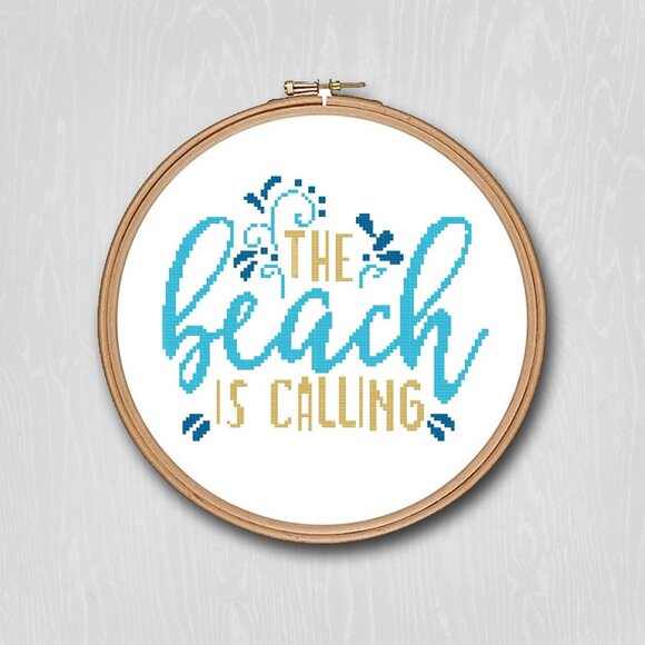 Beach Ocean Summer Funny Humor Sun Counted Cross Stitch Patterns Set of‎ 10 - Picture 7 of 11